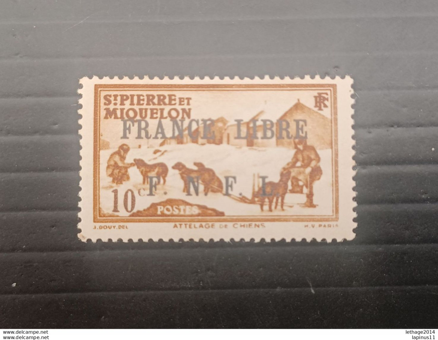 ST PIERRE ET MIQUELLON 1941 STAMPS OF 1922 OVERPRINT FRANCE LIBRE F N F L CAT. YVERT N. 250 MNH - Unused Stamps