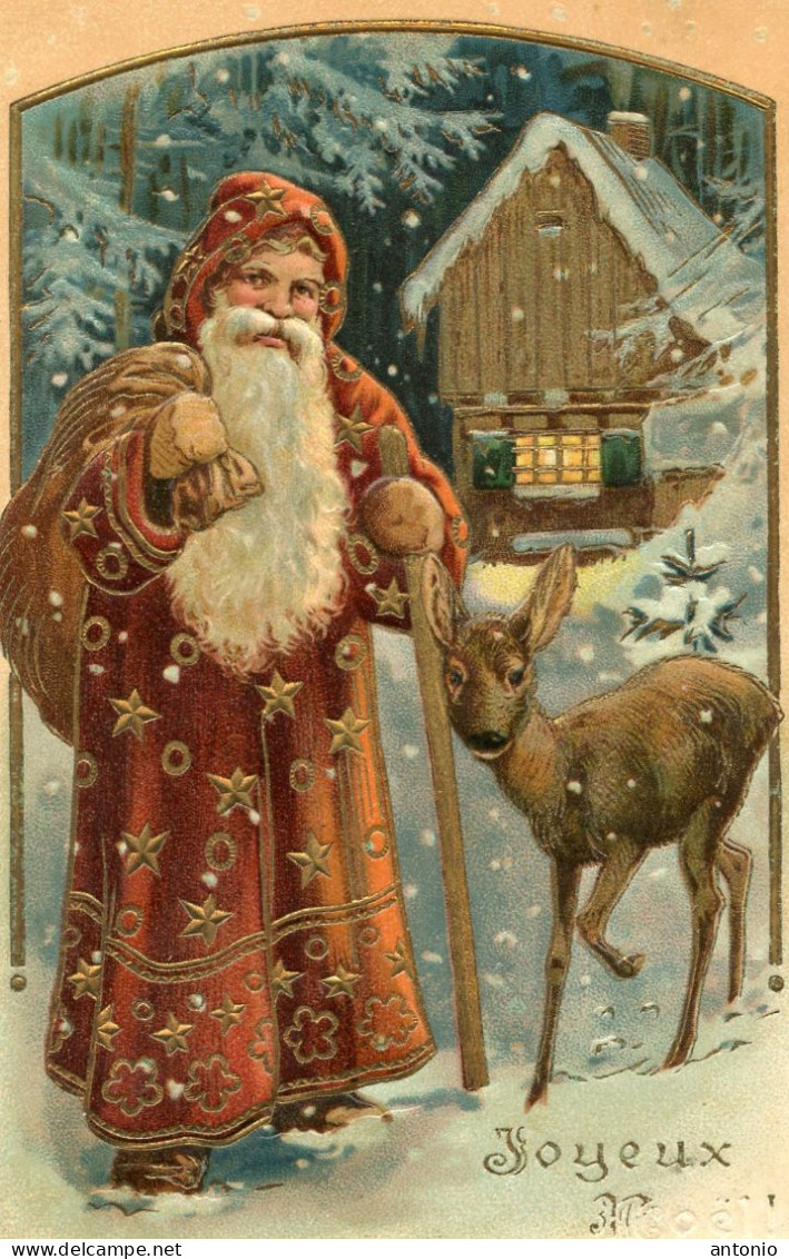 CARTE POSTALE - GAUFREE EN RELIEF - PERE NOEL DEBUT XXE SIECLE - Otros & Sin Clasificación