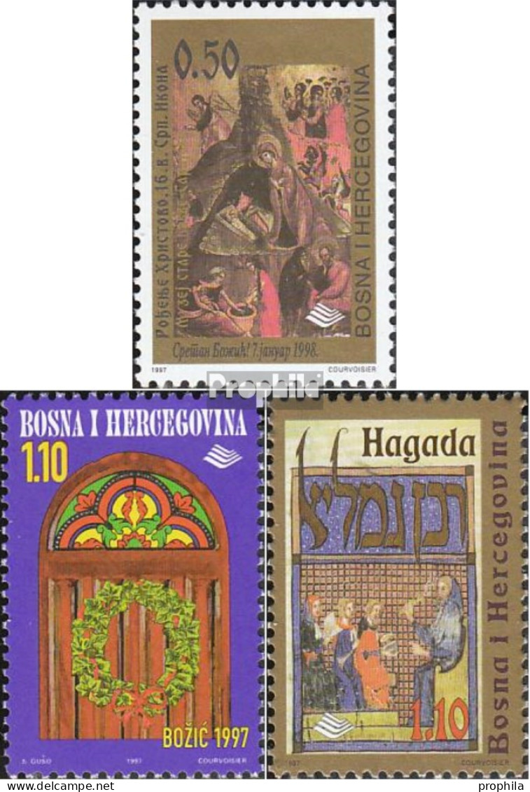 Bosnien-Herzegowina 117-119 (kompl.Ausg.) Postfrisch 1997 Orthodoxes Weihnachtsfest - Bosnien-Herzegowina