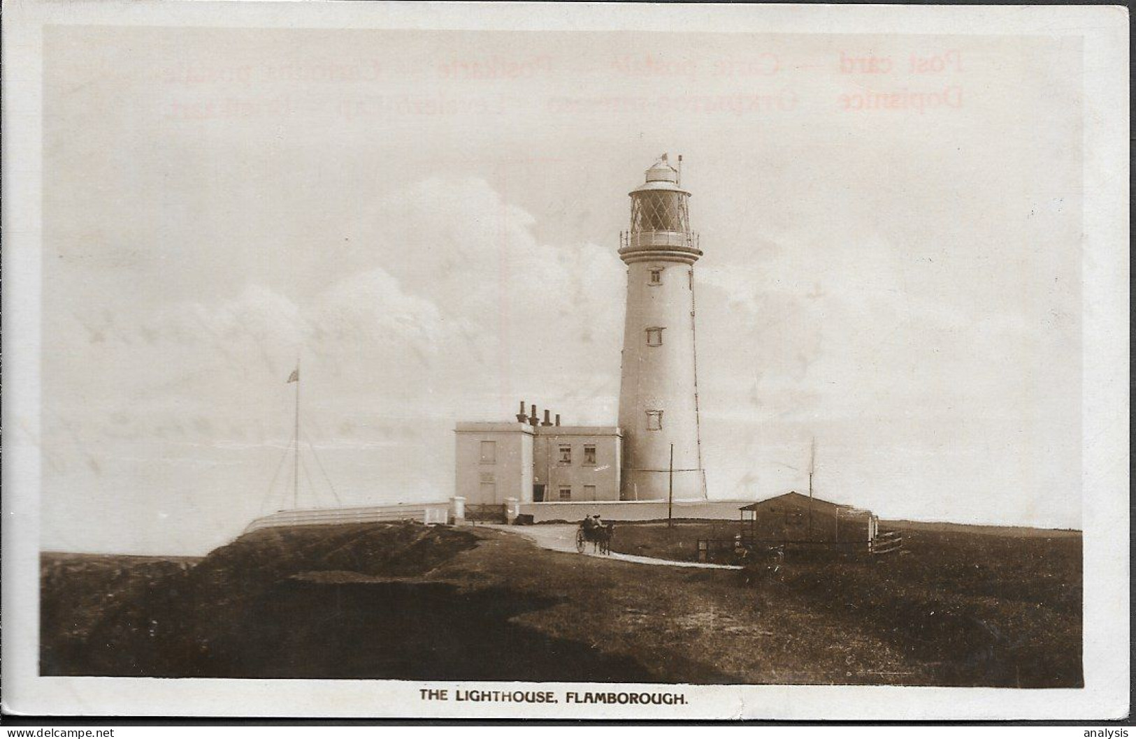 England Yorkshire Flamborough Lighthouse Old Real Photo PC 1925 - Altri & Non Classificati