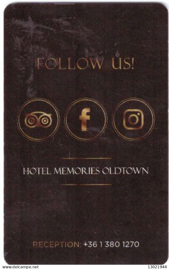 UNGHERIA   KEY HOTEL    Hotel Memories Oldtown Budapest - Chiavi Elettroniche Di Alberghi