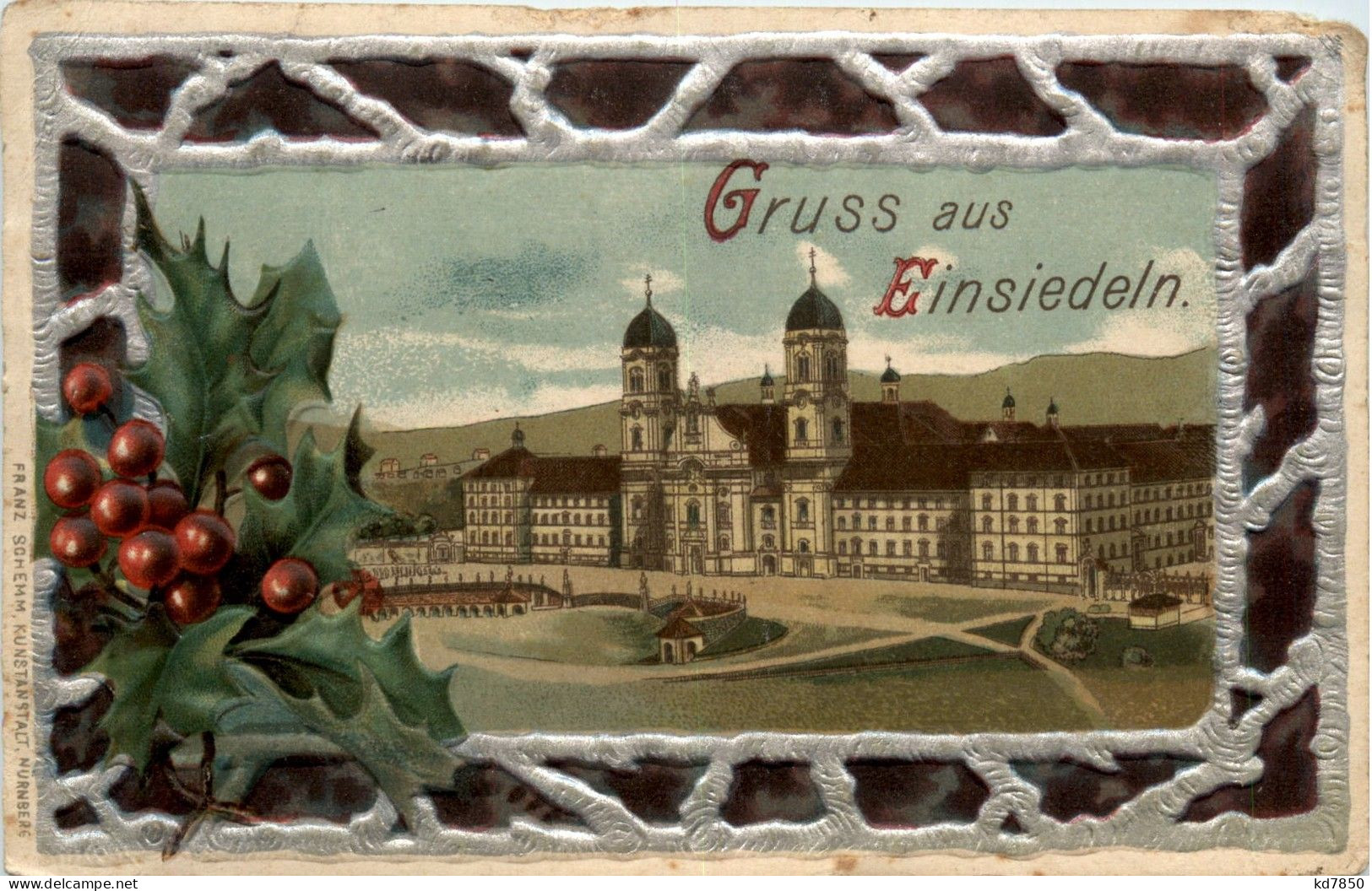 Gruss Vaus Einsiedeln - Litho - Einsiedeln