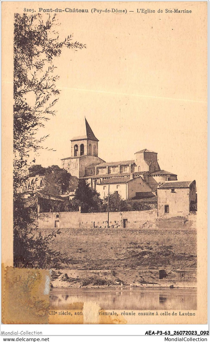 AEAP3-63-0239 - PONT-du-chateau - L'eglise De Ste-Martine - Pont Du Chateau