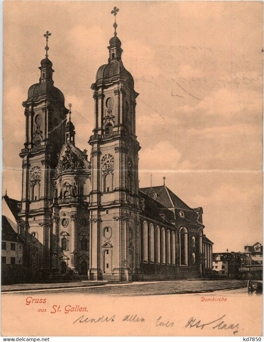 Gruss Aus St. Gallen - Domkirche - Klappkarte - St. Gallen