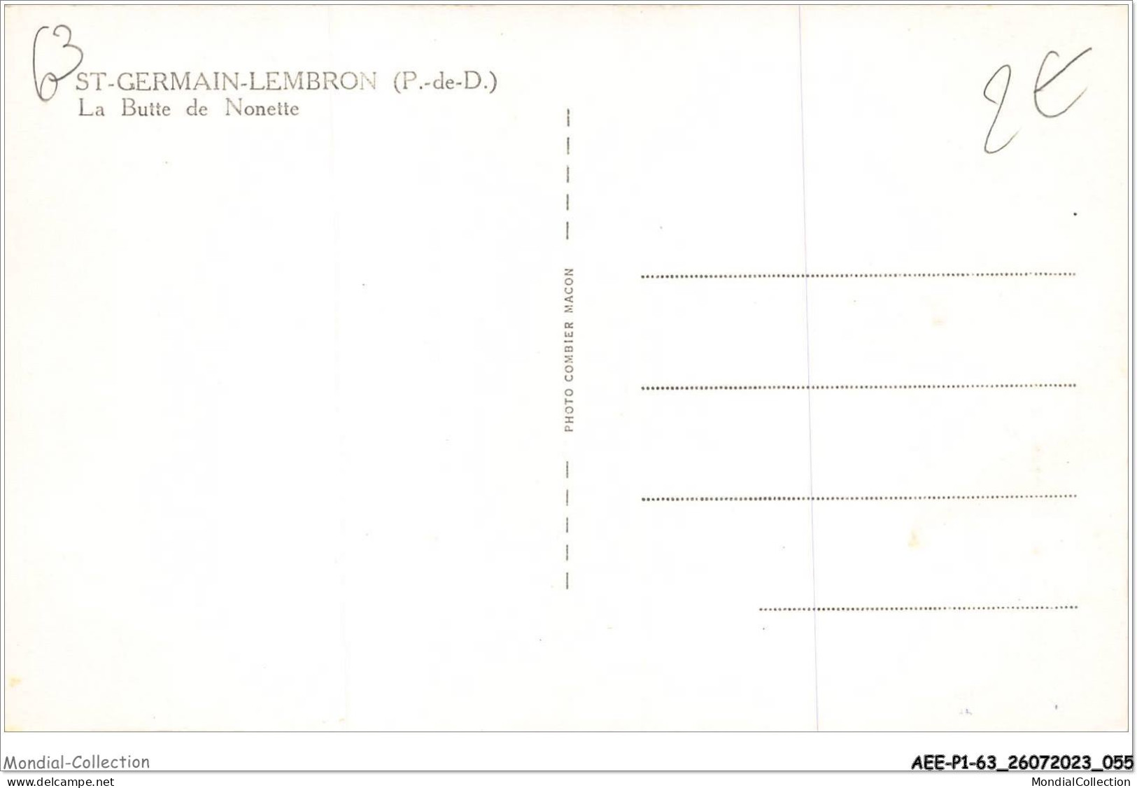 AEEP1-63-0028 - ST-GERMAIN-LEMBRON - La Butte De Nonette  - Saint Germain Lembron