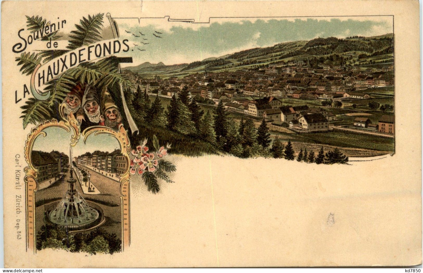 Souvenir De La Chaux De Fonds - Litho - La Chaux-de-Fonds