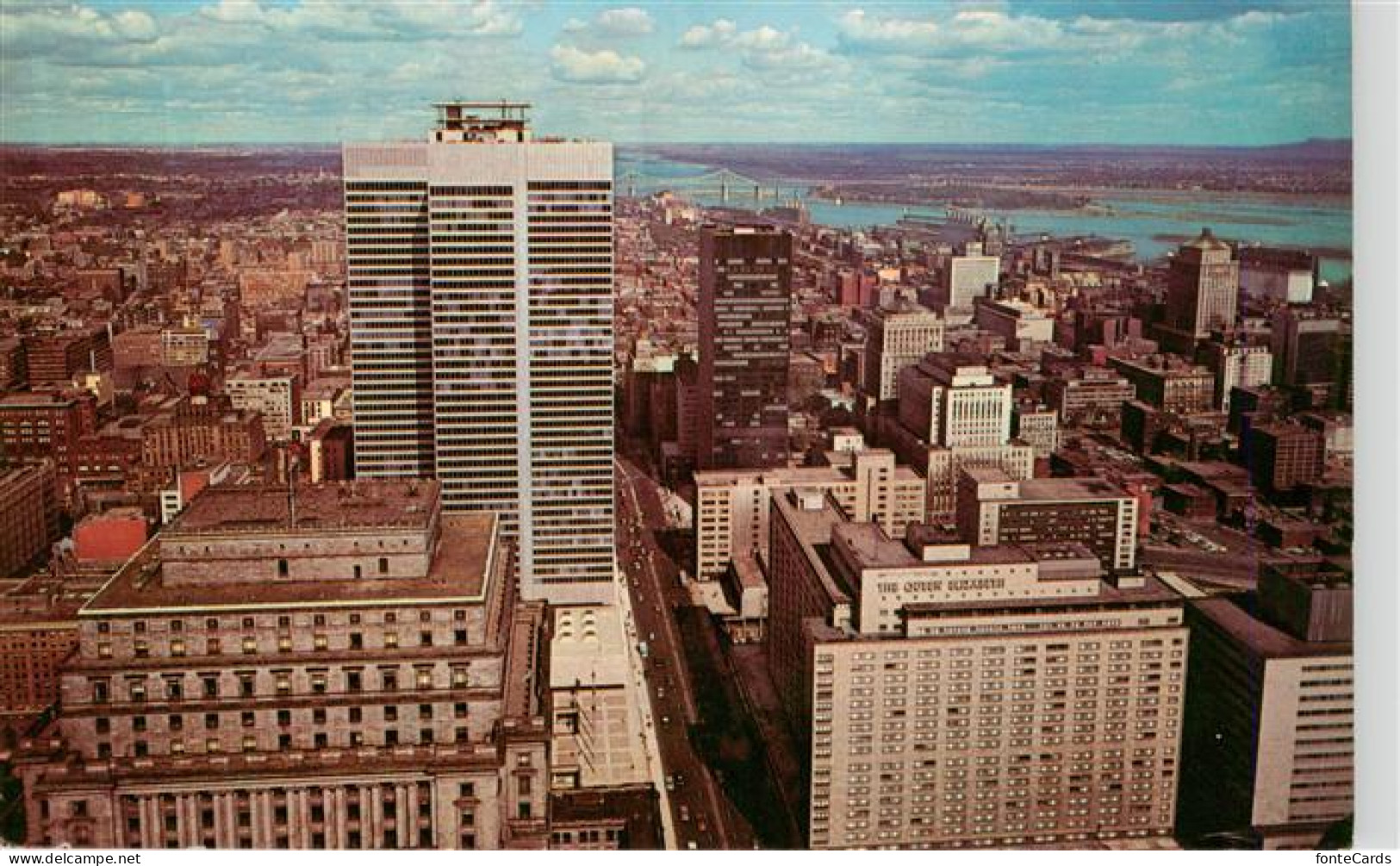 73904702 Montreal Quebec Birds Eye View Of Downtown As Seen From The Observation - Sin Clasificación