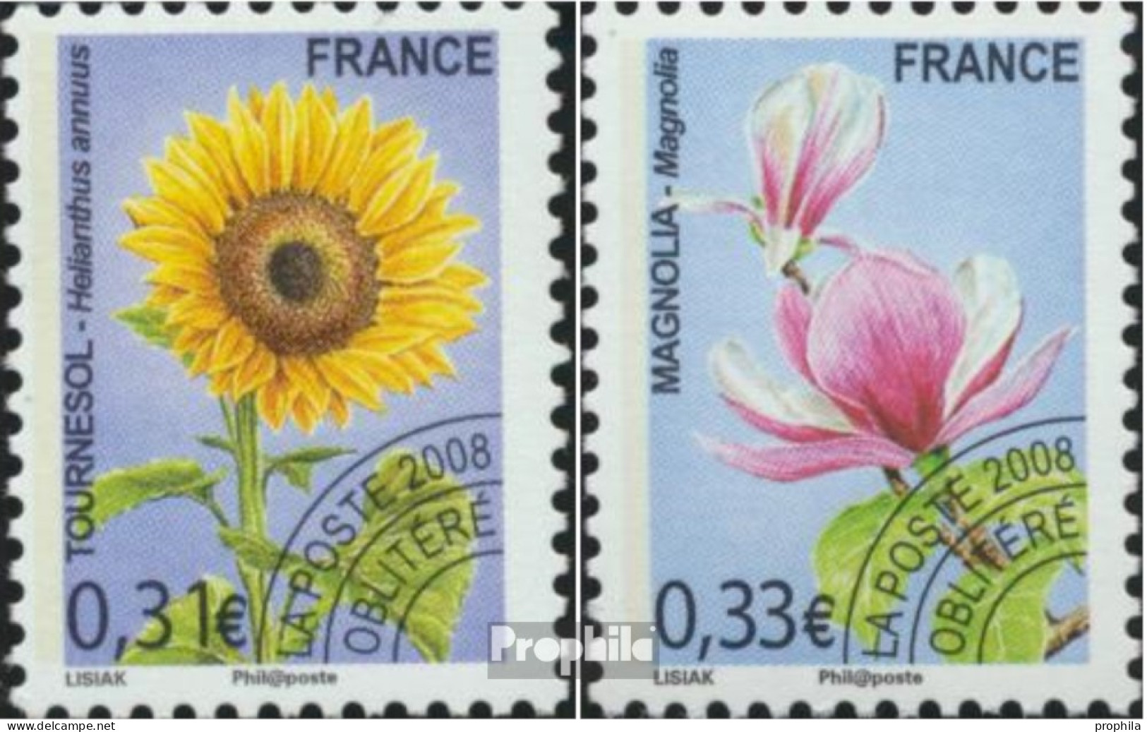 Frankreich 4563-4564 (kompl.Ausg.) Postfrisch 2008 Freimarken: Blüten - Neufs