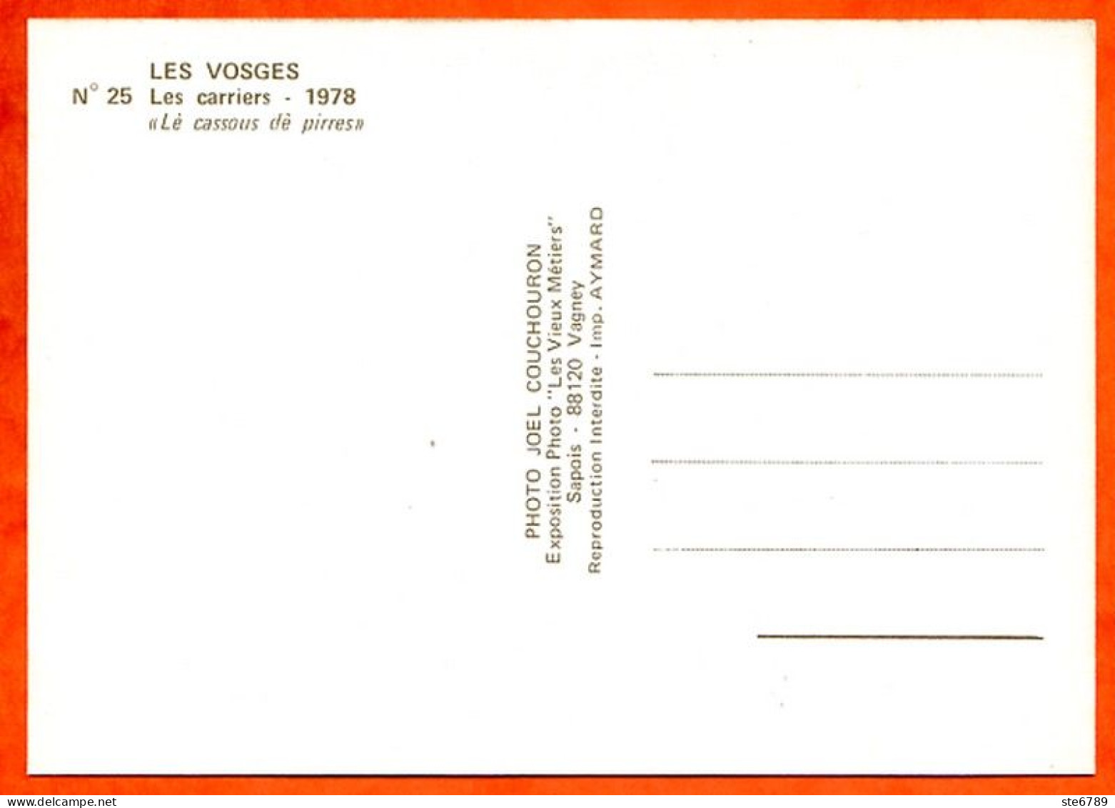 48 cartes vieux métiers Série complete Expostion Photo 88 Vosges Artisanat Paysans Bois Fenaison Chevaux Aymard ste6789