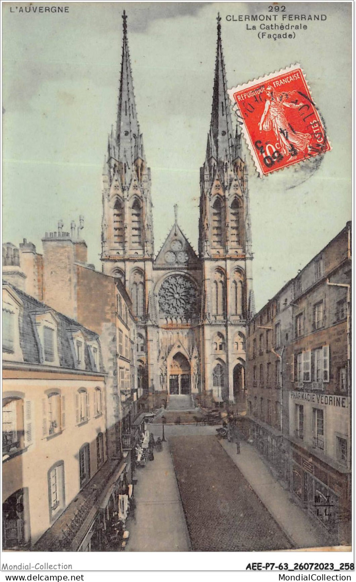 AEEP7-63-0544 - CLERMONT-FERRAND - La Cathédrale - Façade  - Clermont Ferrand