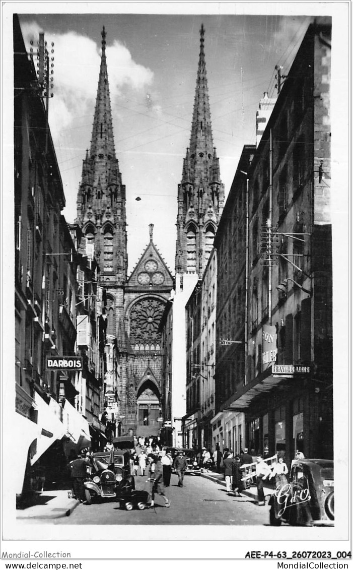 AEEP4-63-0250 - CLERMONT-FERRAND - La Cathédrale - Façade Ouest - Rue Des Gras  - Clermont Ferrand