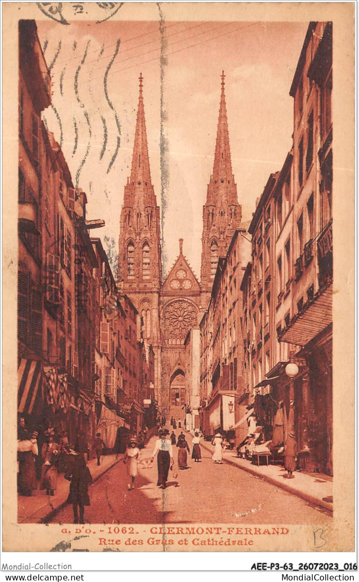 AEEP3-63-0171 - CLERMONT-FERRAND - Rue Des Gras Et Cathédrale  - Clermont Ferrand