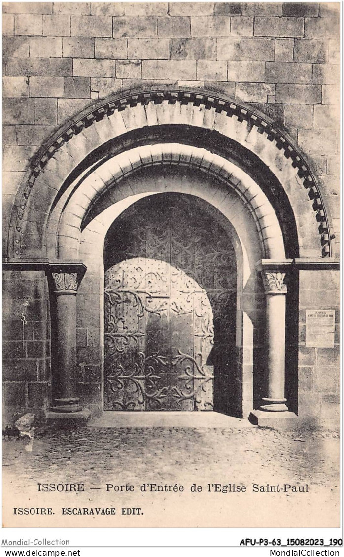 AFUP3-63-0277 - ISSOIRE - Porte D'entrée De L'eglise SAINT-PAUL - Issoire