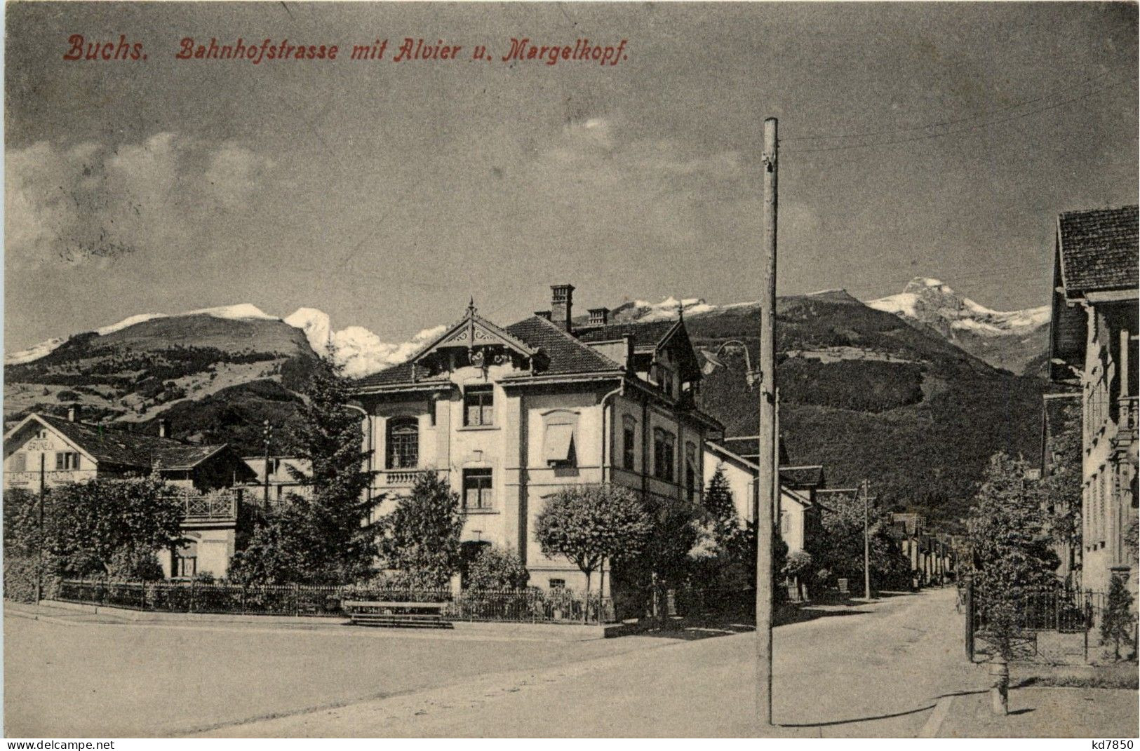 Buchs - Bahnhofstrasse Mit Alvier - Buchs