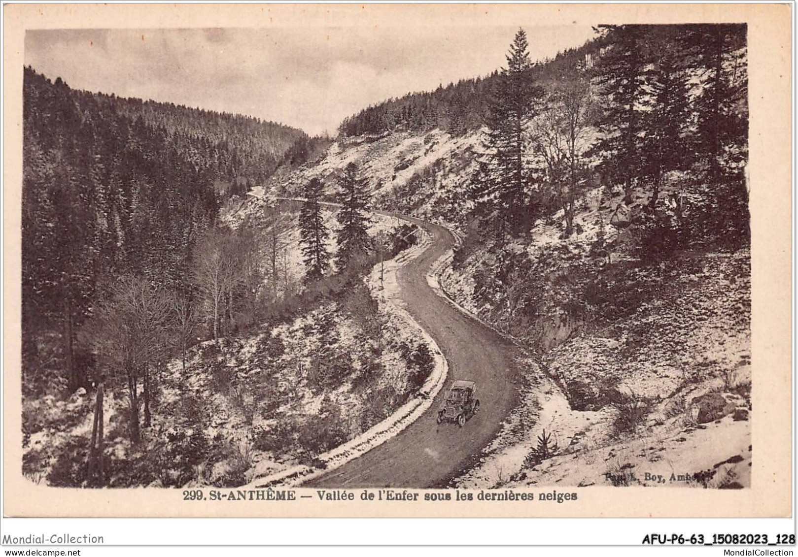 AFUP6-63-0524 - ST-ANTHEME - Vallée De L'enfer Sous Les Dernieres Neiges - Auvergne Types D'Auvergne