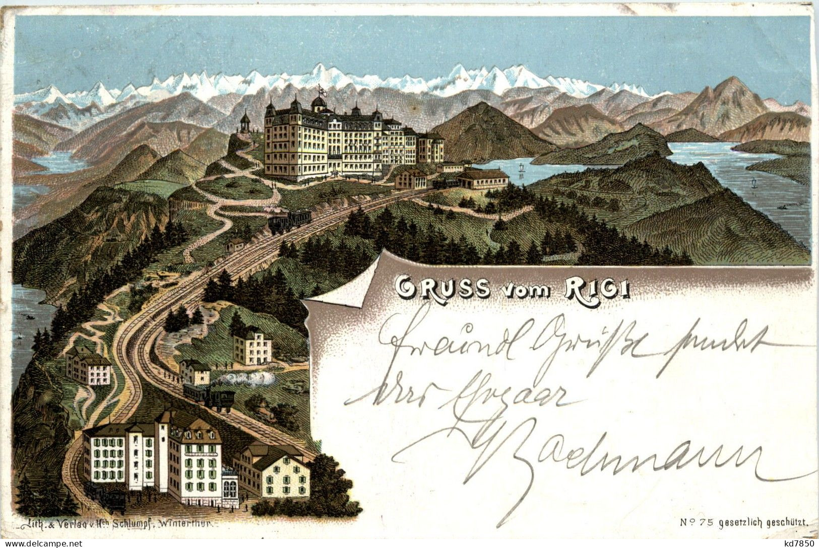 Gruss Vom Rigi - Litho - Sonstige & Ohne Zuordnung