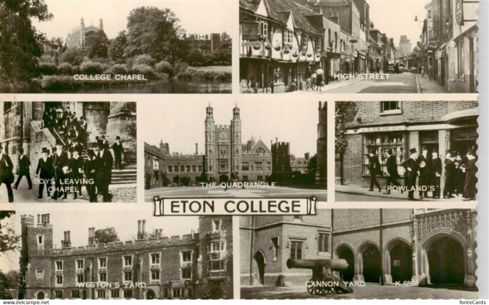 73903757 Eaton College Chapel High Street Boys Leaving Chapel The Quadrangle Row - Other & Unclassified