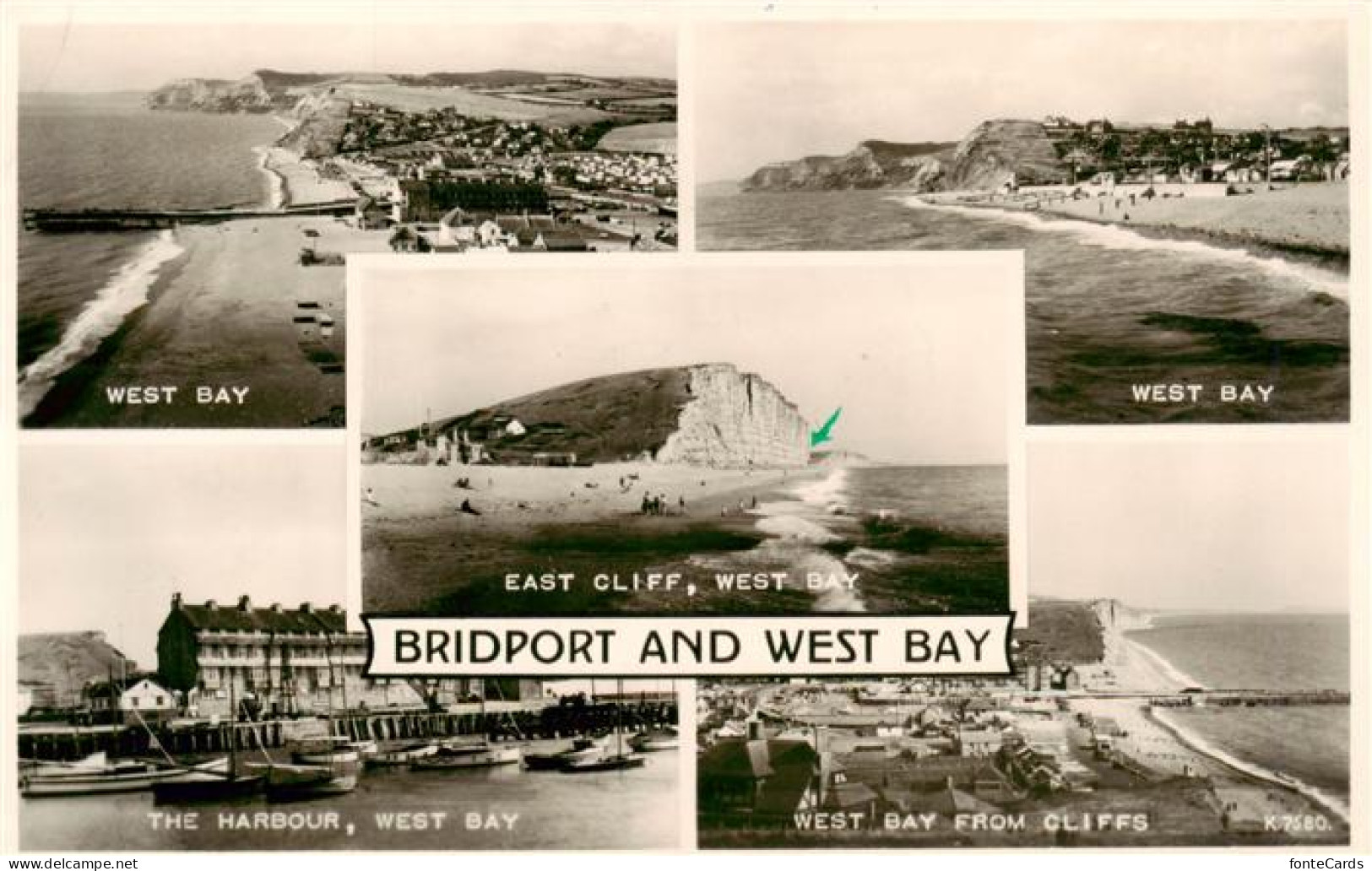 73903753 Bridport Dorset UK West Bay The Harbour East Cliff West Bay From Cliffs - Autres & Non Classés