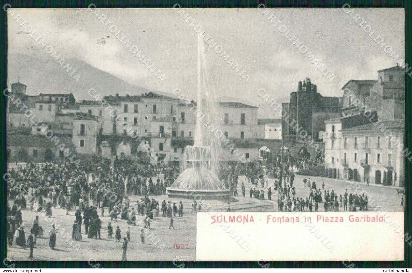 L'Aquila Sulmona Alterocca 1937 Cartolina KVM1174 - L'Aquila