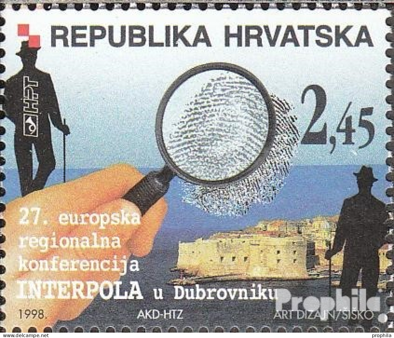 Kroatien 458 (kompl.Ausg.) Postfrisch 1998 Regionalkonferenz INTERPOL - Kroatië