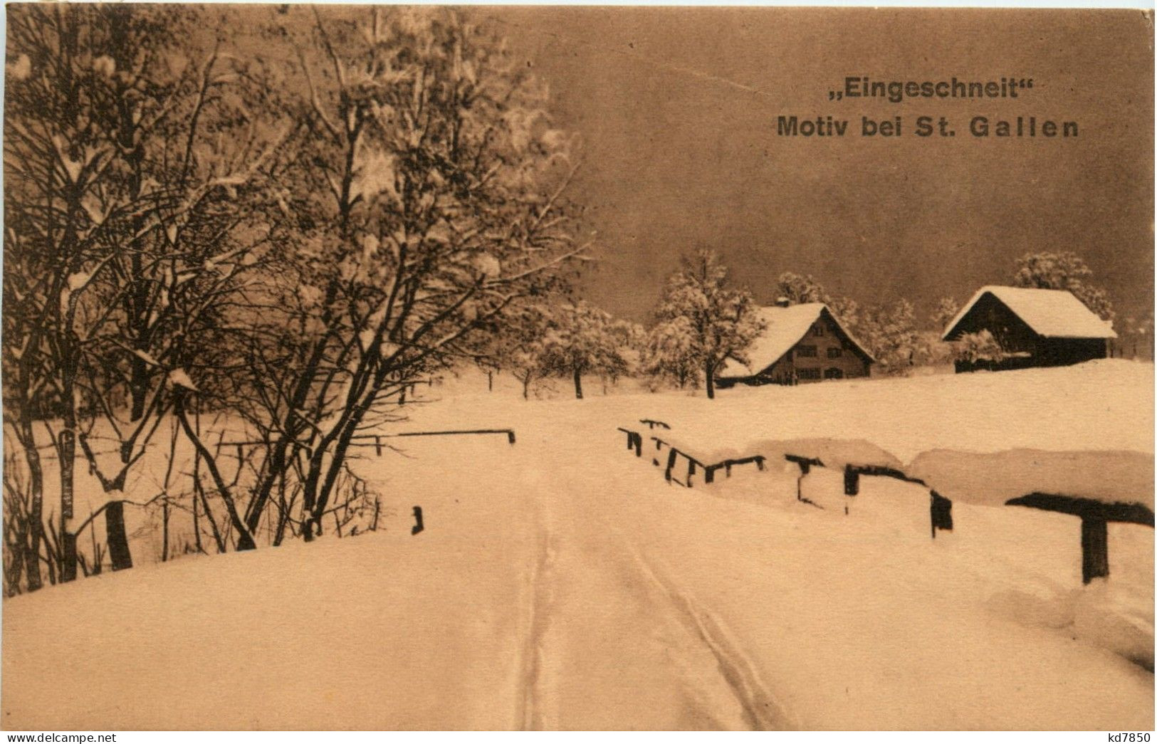 Eingeschneit - Motiv Bei St. Gallen - San Galo