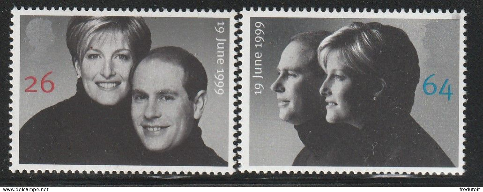 GRANDE BRETAGNE - N°2114/5 ** (1999) Mariage Royal - Ungebraucht