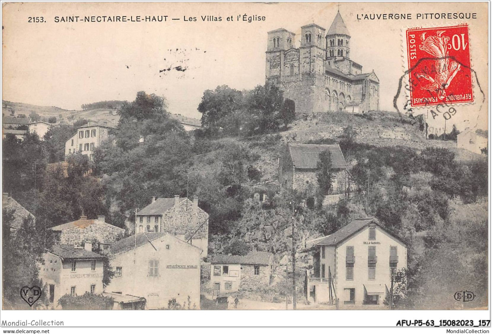 AFUP5-63-0442 - SAINT-NECTAIRE-LE-HAUT - Les Villas Et L'eglise - Saint Nectaire