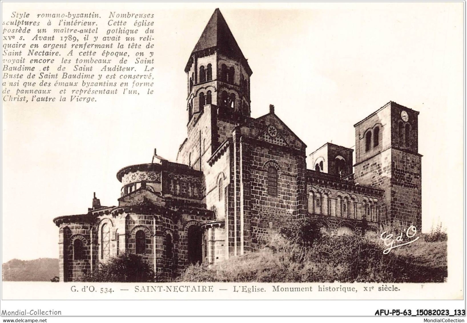 AFUP5-63-0430 - SAINT-NECTAIRE - L'eglise - Monument Historique - XI Siecle - Saint Nectaire
