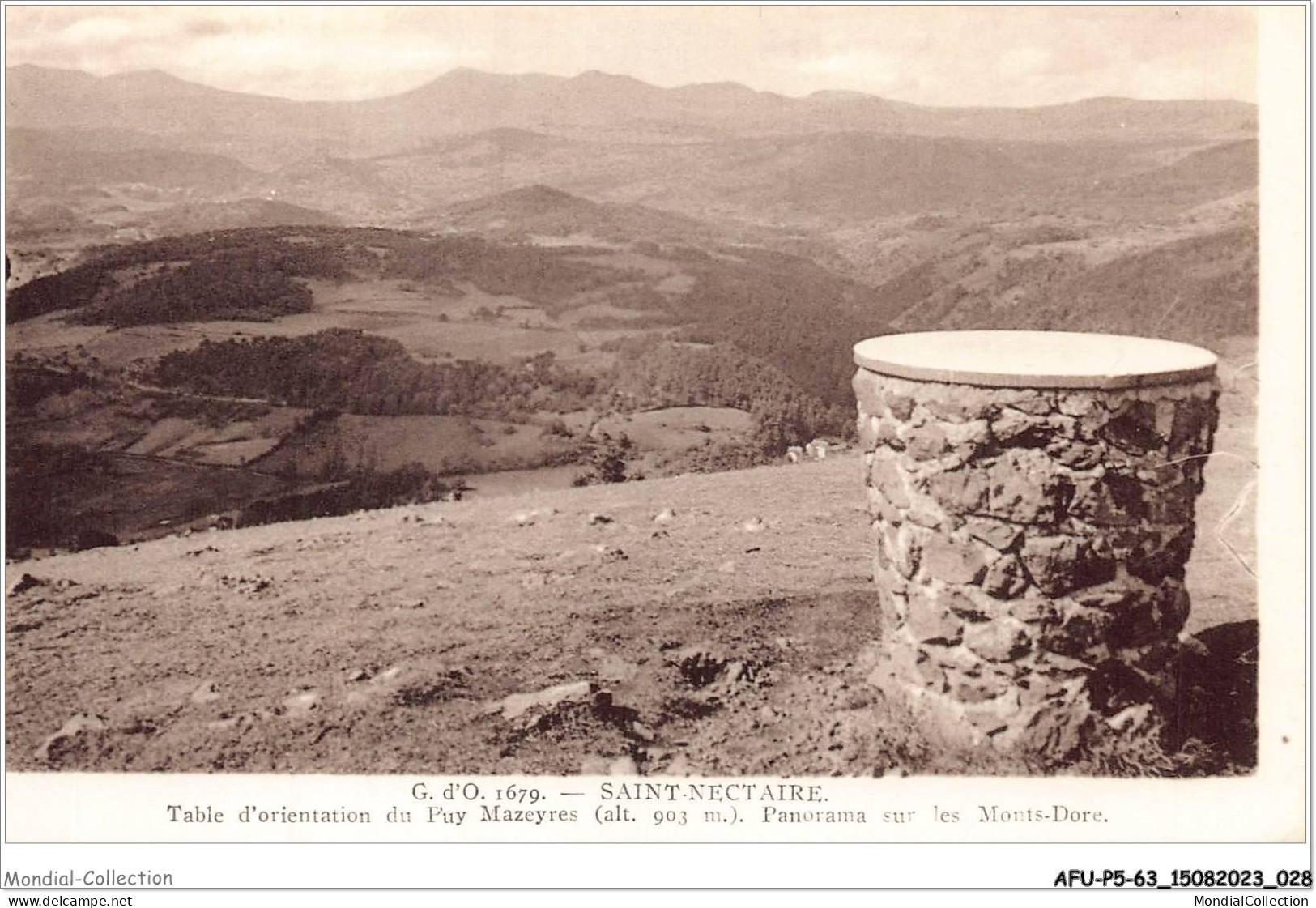 AFUP5-63-0377 - ST-NECTAIRE - Table D'orientation Du Puy Mazeyes - Panorama Sur Les Monts-Dore - Saint Nectaire