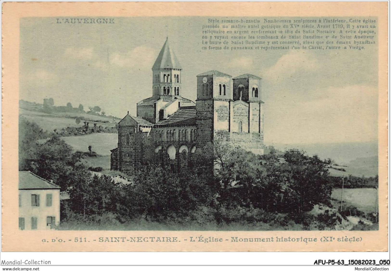 AFUP5-63-0388 - SAINT-NECTAIRE - L'eglise - Monument Historique - Saint Nectaire