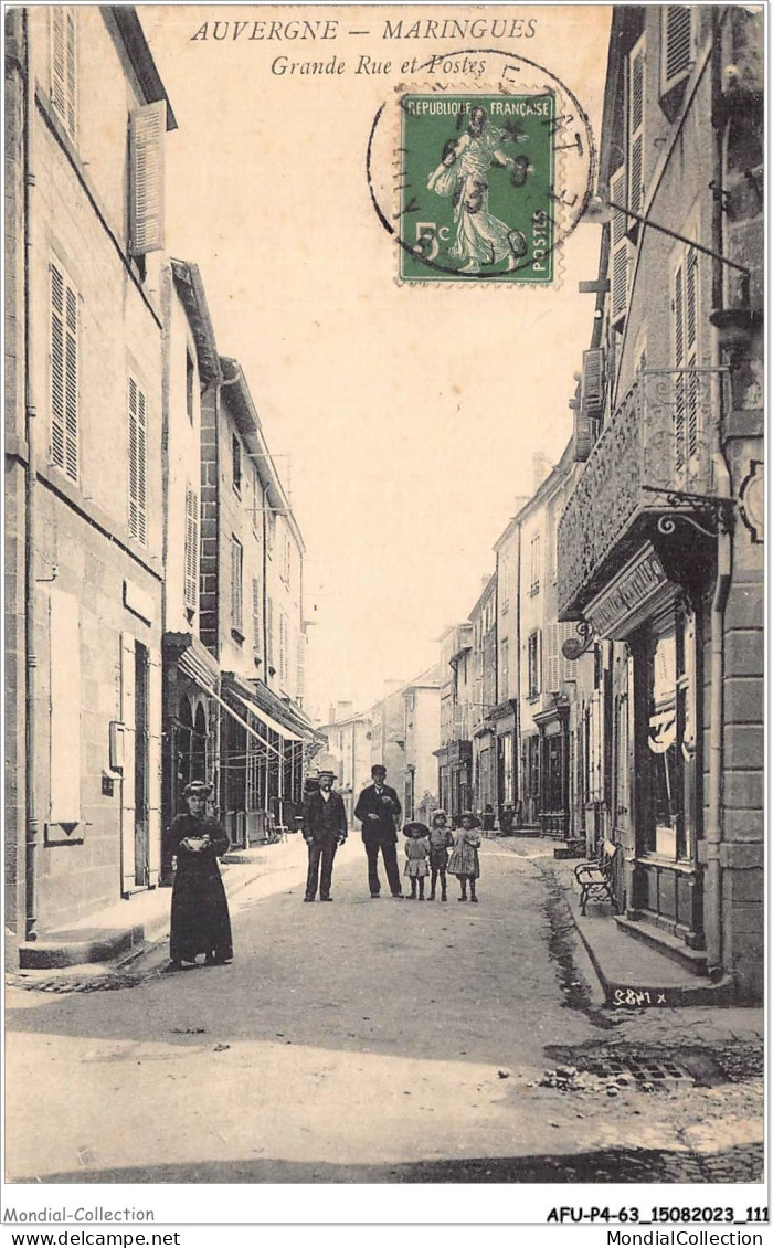 AFUP4-63-0337 - AUVERGNE - MARINGUES - Grande Rue Et Postes - Maringues