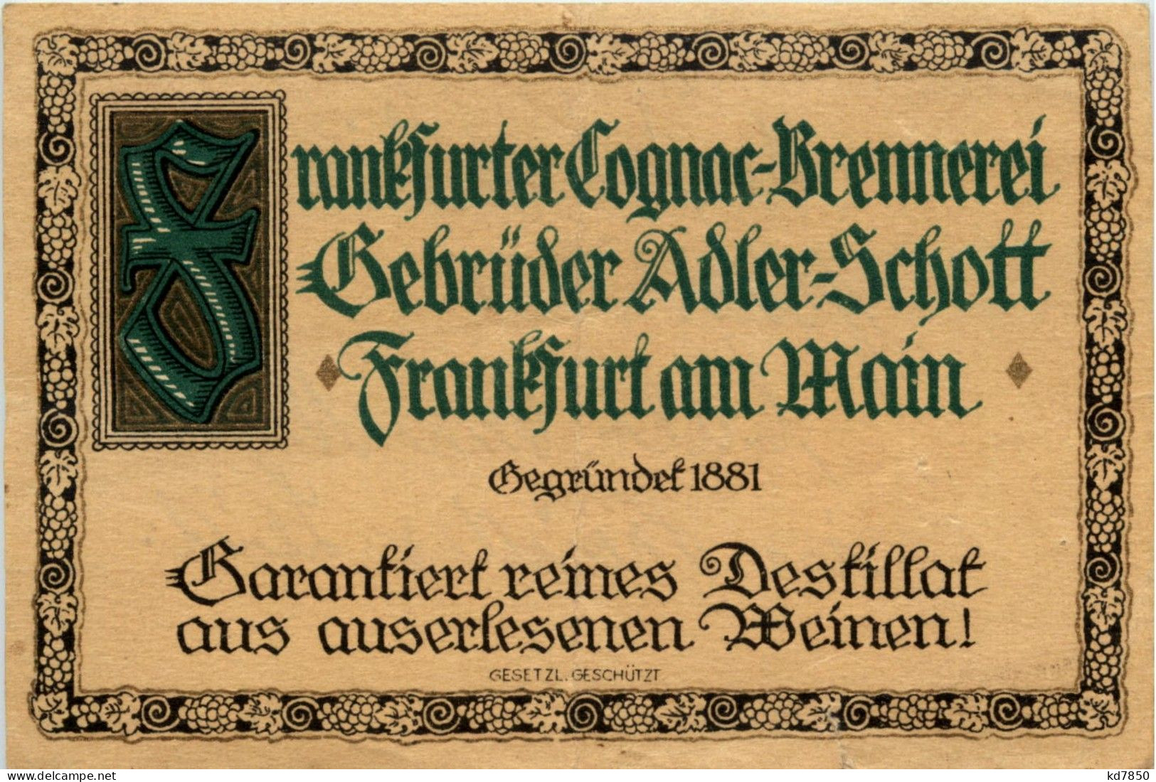 Frankfurter Cognac Brennerei - Frankfurt A. Main