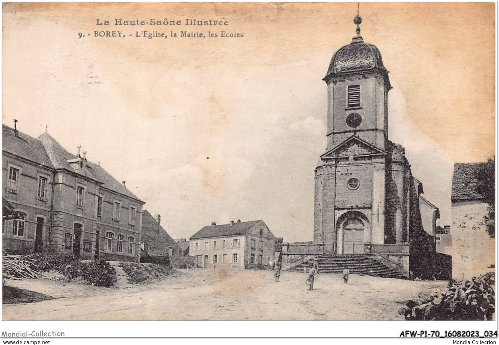 AFWP1-70-0018 - La Haute-saône Illustrée - BOREY - L'église - La Mairie - Les écoles - Vesoul