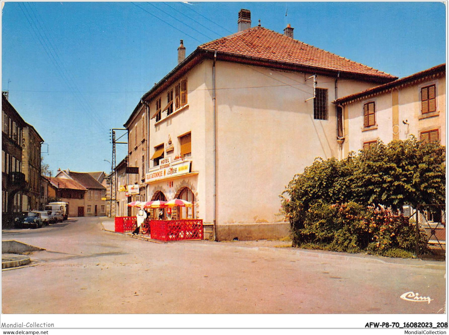 AFWP8-70-0873 - MELISEY - Haute-saône - Route De Ronchamp Et Hôtel Du Commerce - Mélisey