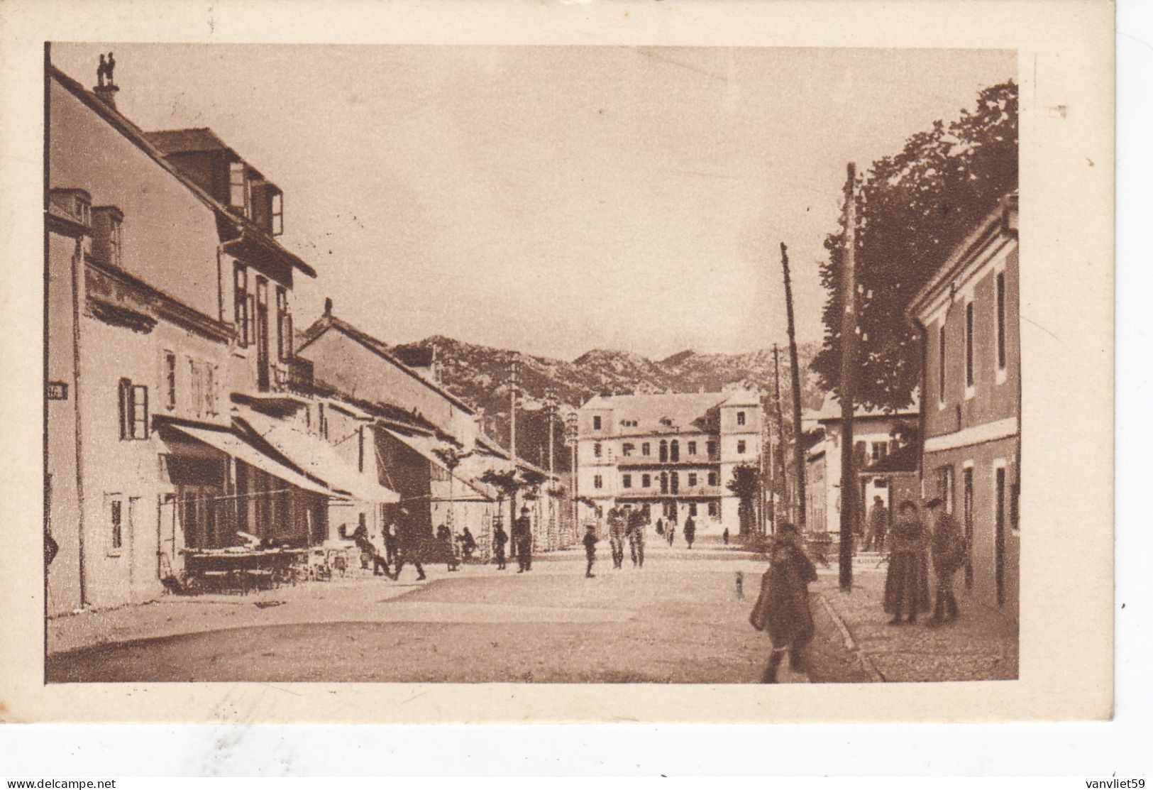 CETTIGNÉ-MONTENEGRO-LA RUE PRINCIPELE-CARTOLINA VIAGGIATA IL 18-10-1941 - Montenegro