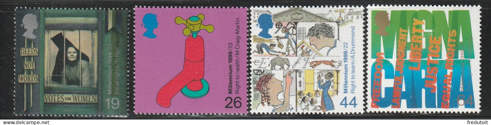 GRANDE BRETAGNE - N°2116/9 ** (1999) Millénaire (VII) - Unused Stamps