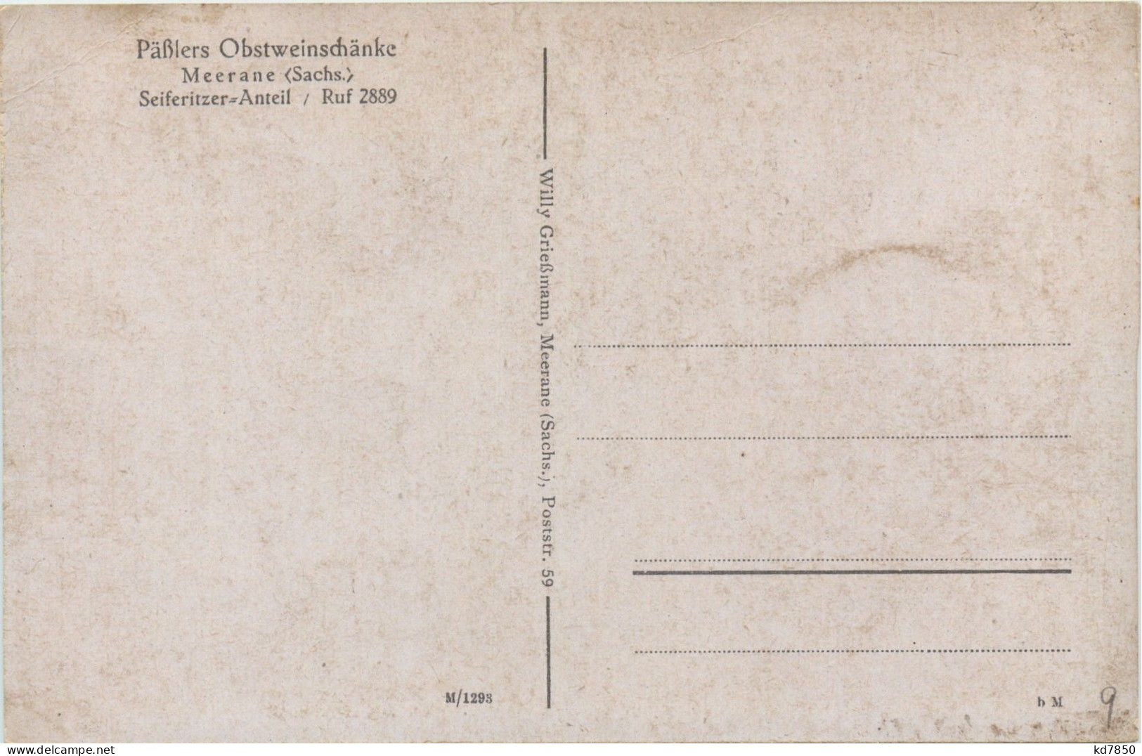 Meerane - Pässlers Obstweinschänke - Meerane