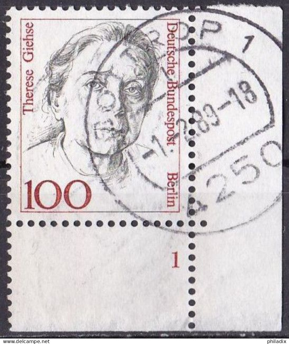 Berlin 1988 Mi. Nr. 825 Eckrand Formnummer 1 O/used (A5-7) - Used Stamps