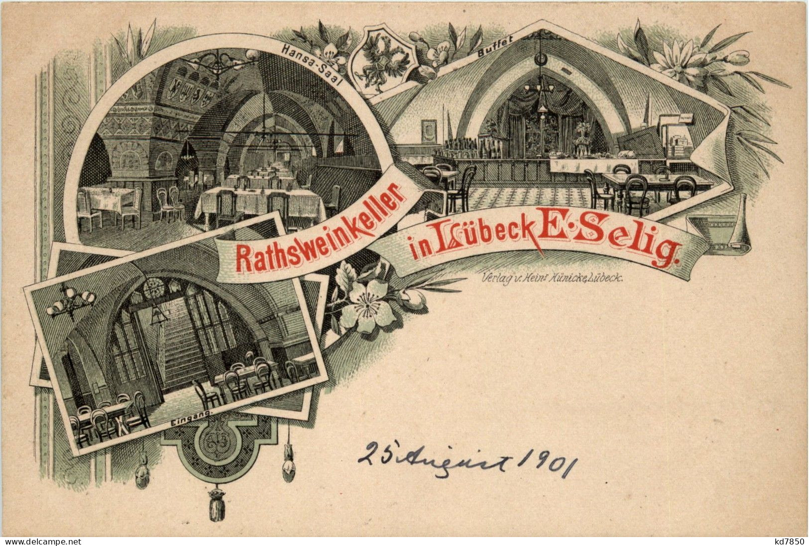 Lübeck - Ratsweinkeller - Litho - Luebeck