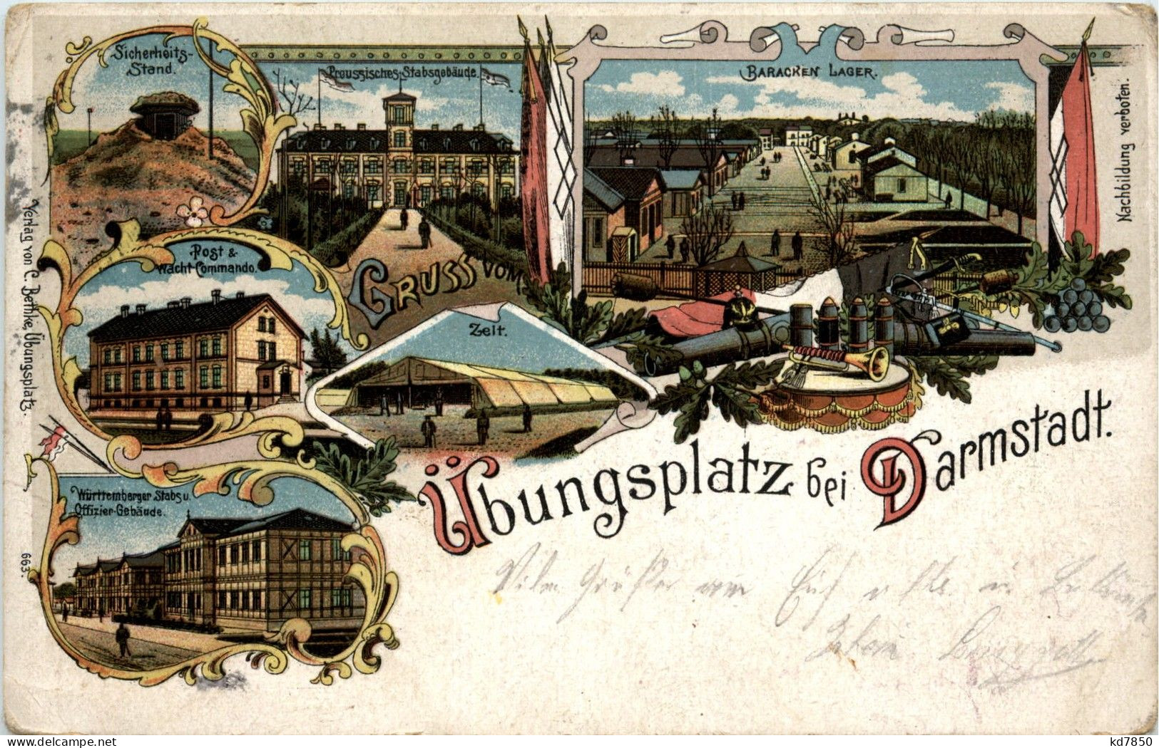 Übungsplatz Bei Darmstadt - Litho - Darmstadt