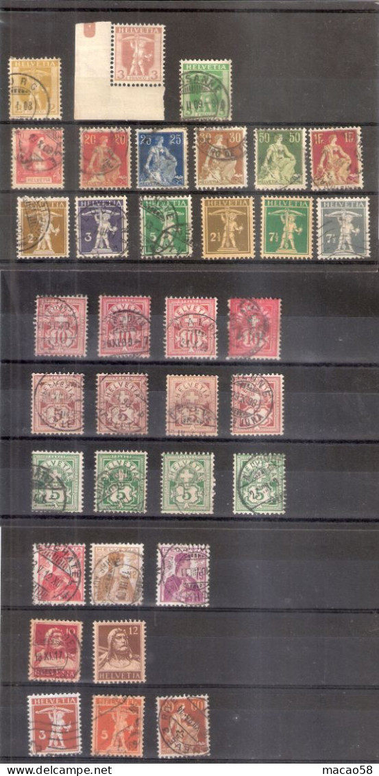 LOT TIMBRES SUISSE - Usati