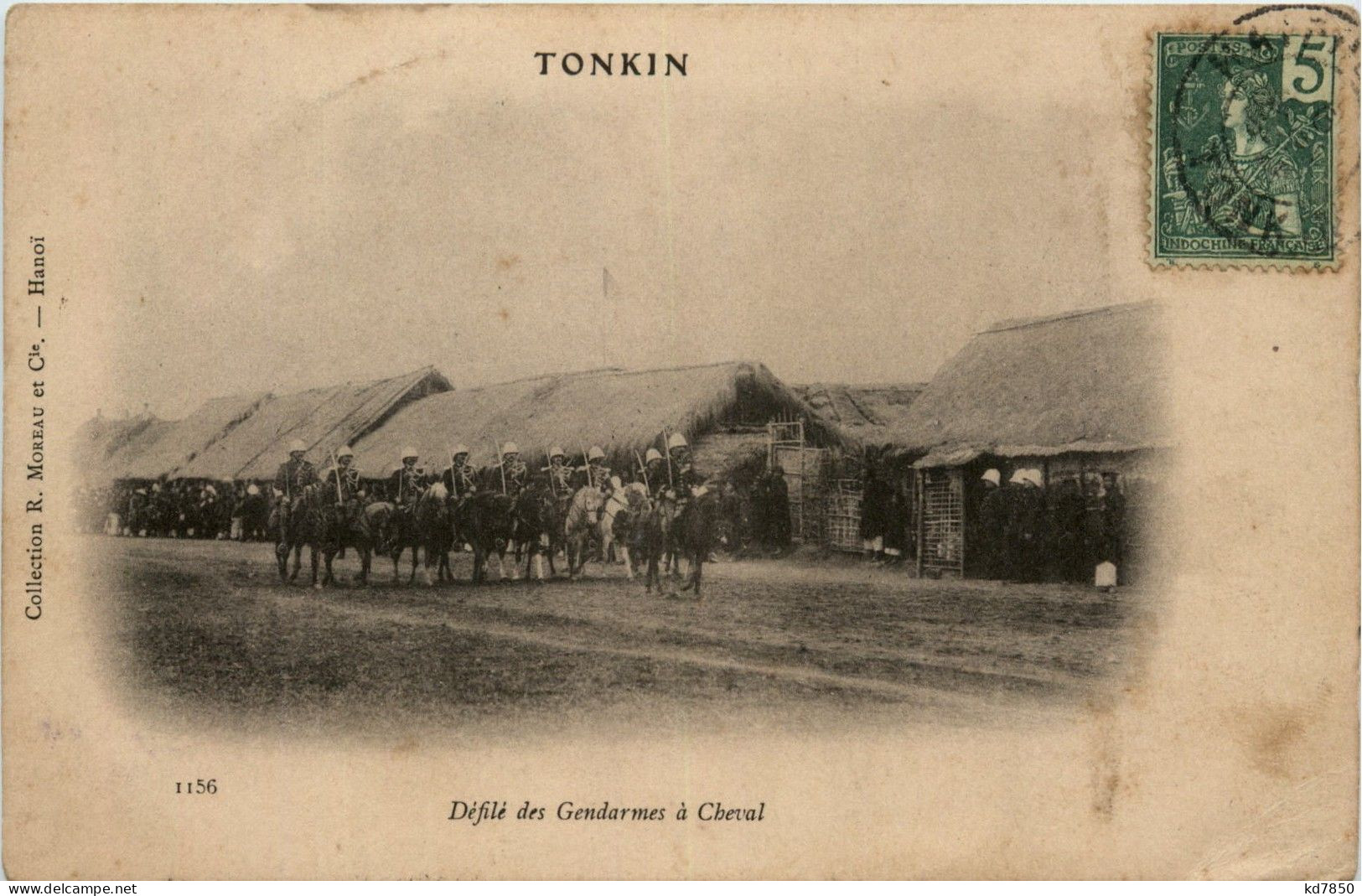 Tonkin - Defile Des Gendarmes A Cheval - Vietnam