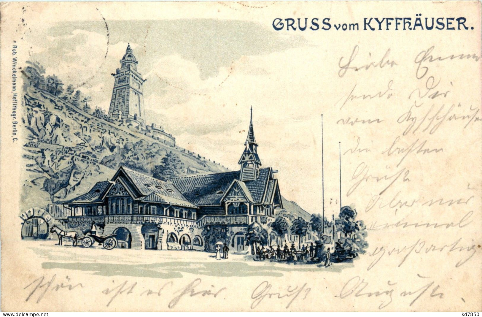 Gruss Vom Kyffhäuser - Litho - Kyffhaeuser