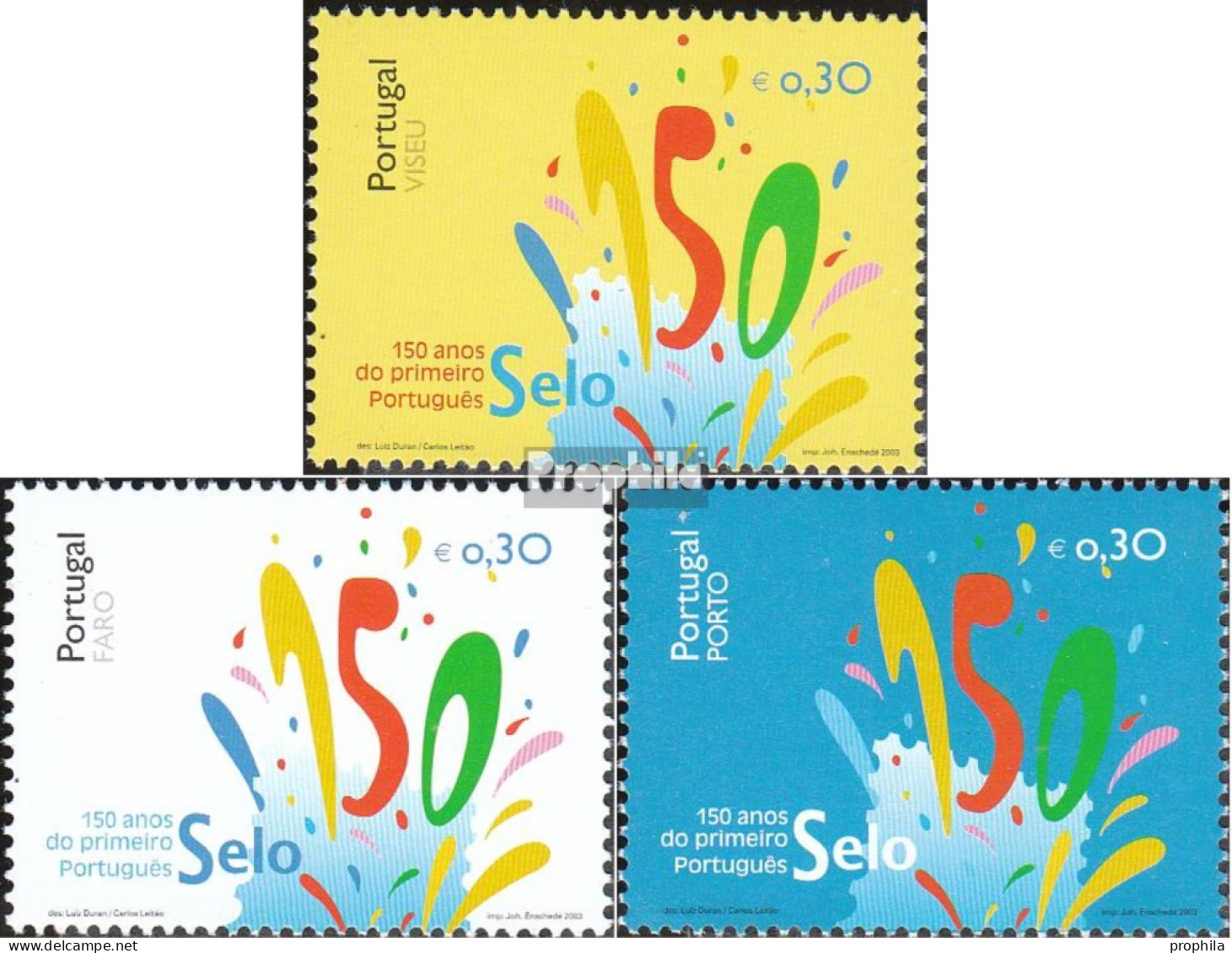 Portugal 2685,2706,2733 (kompl.Ausg.) Postfrisch 2003 150 Jahre Briefmarken - Nuevos