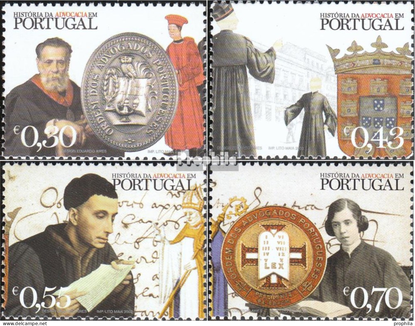 Portugal 2679-2682 (kompl.Ausg.) Postfrisch 2003 Juristenkongreß - Nuovi