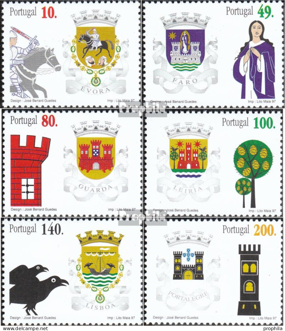 Portugal 2207-2212 (kompl.Ausg.) Postfrisch 1997 Distriktswappen - Nuovi