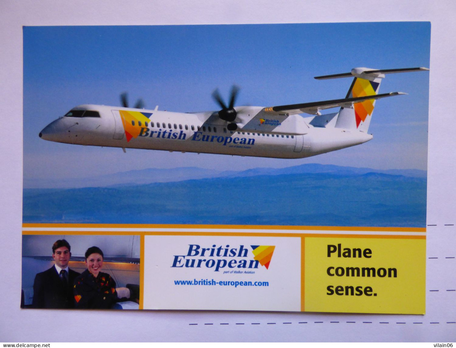 BRITISH   EUROPEAN  DASH 8      /   AIRLINE ISSUE / CARTE COMPAGNIE - 1946-....: Era Moderna