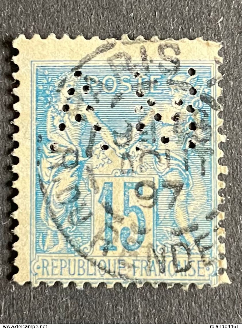 FRANCE A N° 101 Sage AM 137 Indice 6 Perforé Perforés Perfins Perfin !! Superbe - Autres & Non Classés