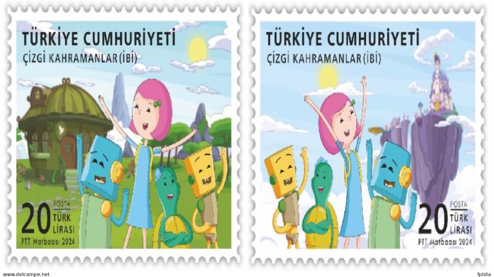 2024 TURKEY CARTOON HEROES IBI MNH ** - Ongebruikt