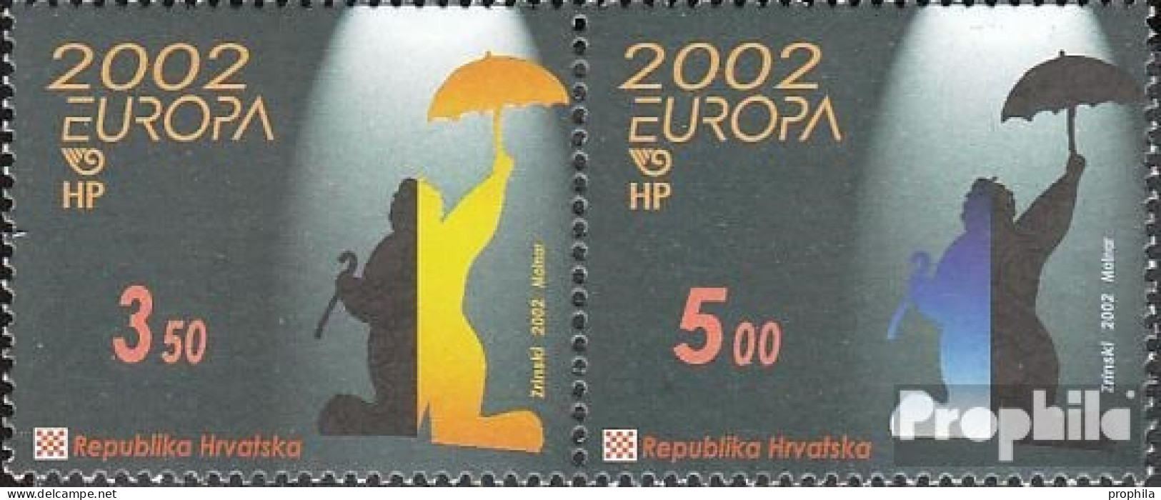 Kroatien 610-611 Paar (kompl.Ausg.) Postfrisch 2002 Europa: Zirkus - Kroatië